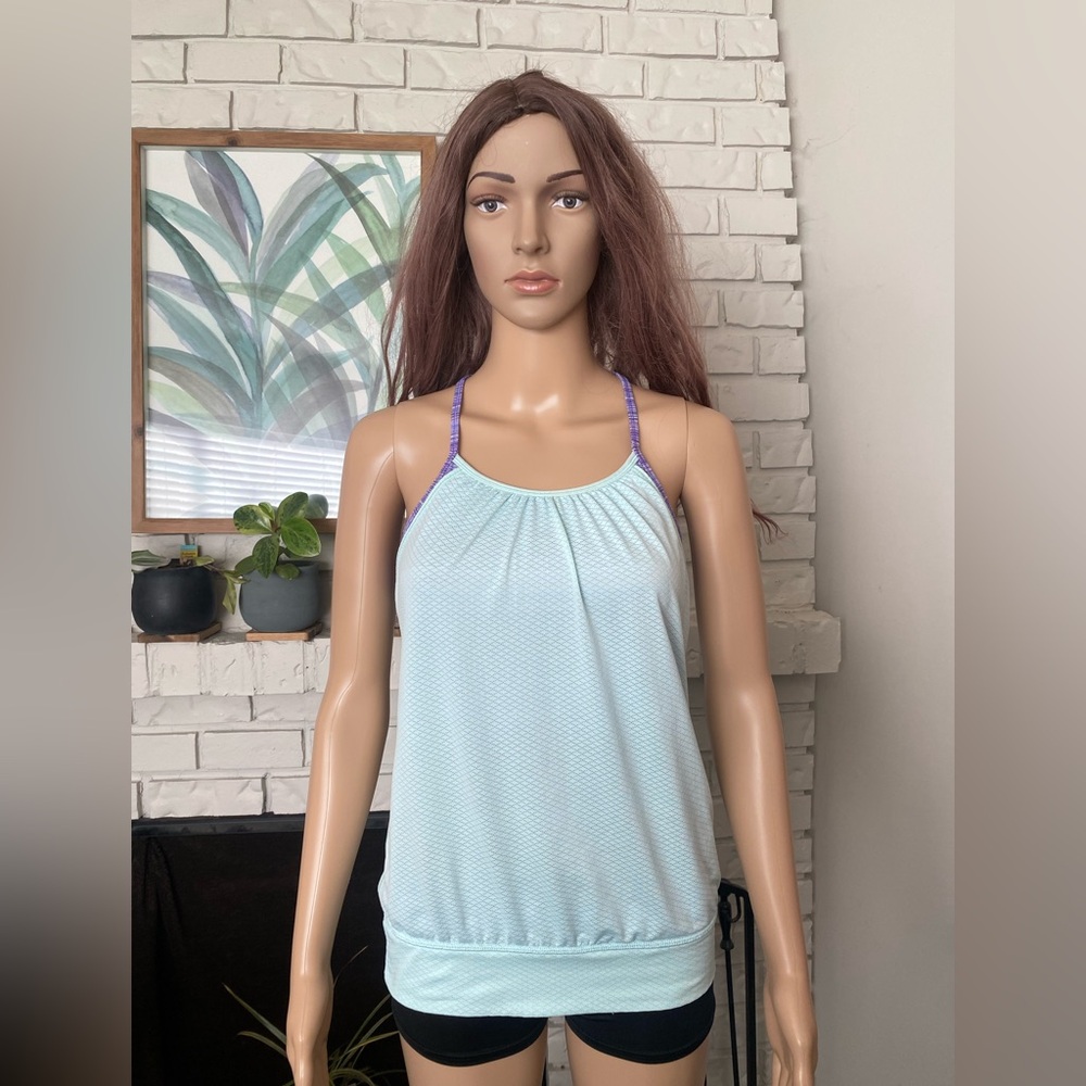 Ivivva Lululemon girls tank top size 14 green purple